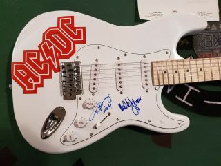 Angus Young & Malcolm Young Ac/dc Signed Rare Full Size Electric Guitar.  Jsa