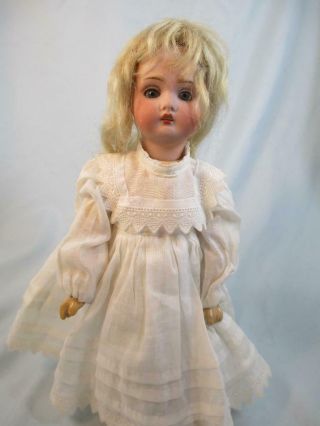 Antique German Bisque Kestner Doll Mold 174 with Hairline Wig 2