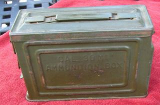 Ww2 U.  S.  Army Marines.  30 Caliber Ammo Can By Canco Ammunition Box M - 1