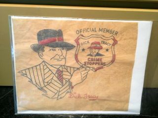 Dick Tracy Transfer Official Member Crime Stoppers Rare