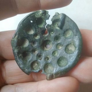 Ancient Celtic Bronze Pendant Amulet Shield Shape 3