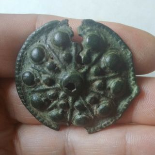 Ancient Celtic Bronze Pendant Amulet Shield Shape 4