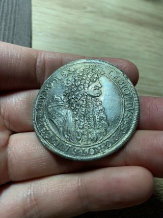 Habsburg / Hungary Silver Taler / Thaler 1690 K - B Kremnitz Rare