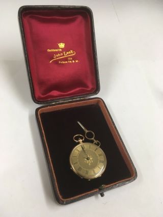 Antique Ladies 18k Solid Gold & Enamel Pocket Watch 11