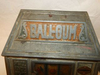 EARLY 1900 ' S ANTIQUE BALL - GUM TRADE SIMULATOR MACHINE.  100. 3