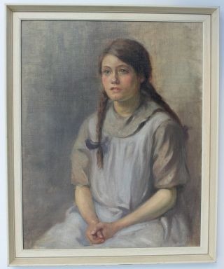 Early 20th / Late 19th Century American School Portrait Young Girl Woman
