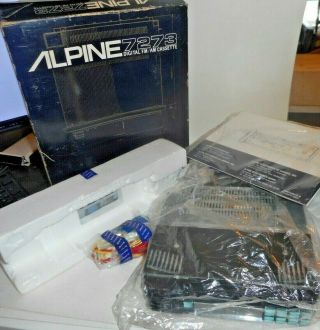 Vintage 7273 Alpine Digital Am/fm Auto Cassette Player Old School