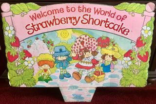 Vintage Strawberry Shortcake Dolls Store Display 1980 Kenner Sign Ssc Huge 33x24