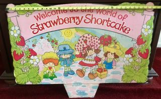 Vintage Strawberry Shortcake Dolls Store Display 1980 Kenner Sign SSC HUGE 33x24 2