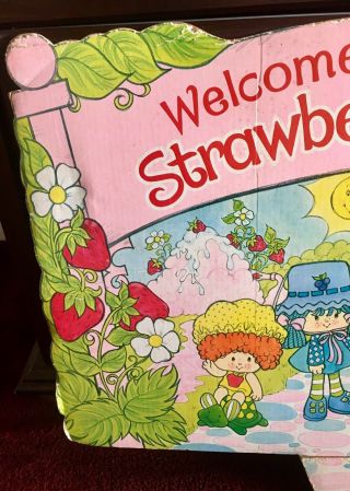 Vintage Strawberry Shortcake Dolls Store Display 1980 Kenner Sign SSC HUGE 33x24 4