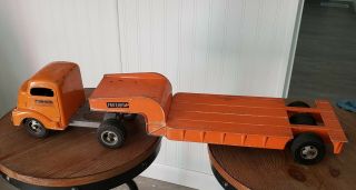 Vintage Smith Miller Toy Trucks Lowboy Truck And Trailer