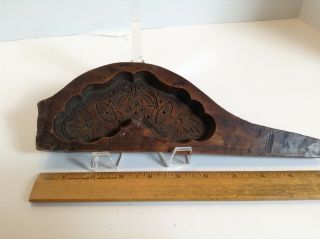 No 3 Antique Primitive Wood Mold Butter Pastry Rice Moon Cake Sugar Rustic Look