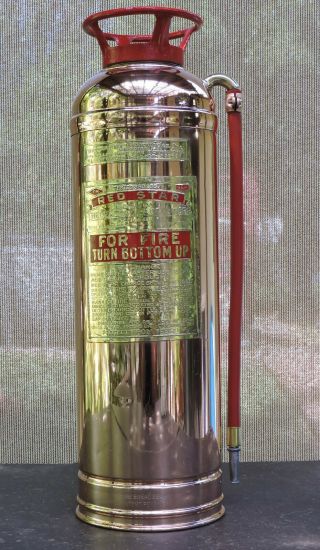 " Red Star " Antique Fire Extinguisher.  Professionally Restored