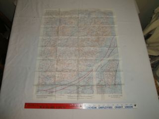 WWII USAAF NAVY PILOT ' S CLOTH MAP,  CHINA ASIATIC SERIES No.  34 & 35 DOUBLE SIDED 2