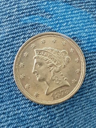 ⚡⚡⚡ (rare 1873 Clossed 3) 2.  5 Liberty Gold Coin As U/unc ⚡⚡⚡