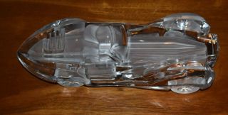 RARE LARGE 1ST EDITION DAUM FRANCE CUT CRYSTAL COUPE RIVIERA SPORTS CAR - SIGNED 6