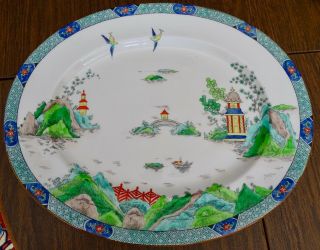 Vintage Crown Staffordshire Fine Bone China Ye Olde Willow 5356 Platter 15x12,