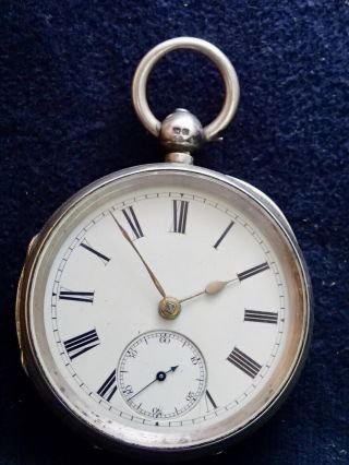 B.  Barnett Hull & London Solid Silver Late Fusee Lever Pocket Watch Chester 1896