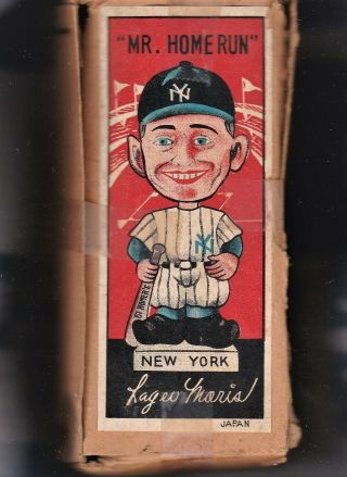 1961 - 62 ROGER MARIS BOBBLE HEAD NODDER WHITE BASE EXTREMELY RARE 57 YEARS OLD 6