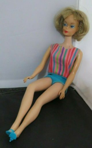 Vintage American Girl Barbie Doll - Ash Blonde - Bendable Leg - 1958 Made In Japan