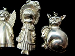 5 Vintage Cazenovia and RM Thrush Sterling Silver Christmas Ornament 2