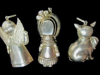 5 Vintage Cazenovia and RM Thrush Sterling Silver Christmas Ornament 8