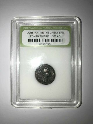 Slabbed Roman Imperial Constantine The Great Era Ancient Bronze Coin C.  330 A.  D.