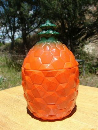 Vtg Hazel Atlas Milk Glass Pineapple Jelly Jam Jar Rare Orange Kix Cereal
