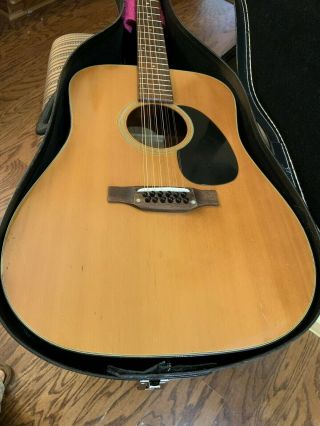 Vintage Takamine F - 385 12 String Acoustic Guitar And Case 1974
