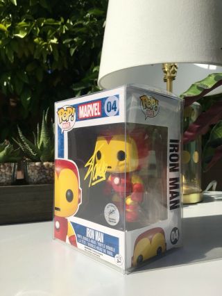 Autographed Iron Man 04 Funko Pop Signed By Stan Lee (rare)