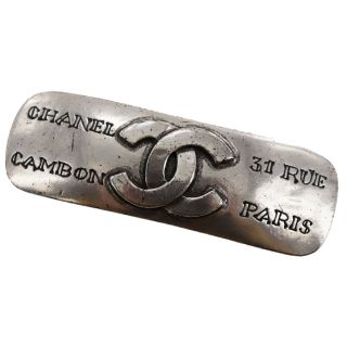 Chanel Barrette 31 Rue Cambon Paris Logos Silver Vintage 99a France Auth Y168 M