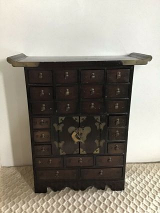 Solid Chinese Apothecary Medicine Cabinet