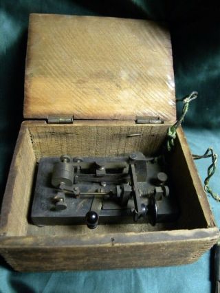 Vintage Telegraph Key Mecograph Co.  3 Cleveland O Box 11