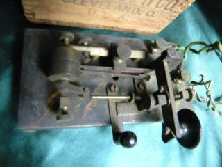 Vintage Telegraph Key Mecograph Co.  3 Cleveland O Box 2