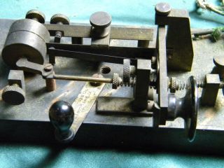 Vintage Telegraph Key Mecograph Co.  3 Cleveland O Box 5