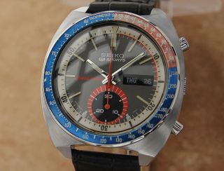Seiko Speed Timer Rare 41mm Jumbo Made In Japan 1970 Chronograph Watch Yy59