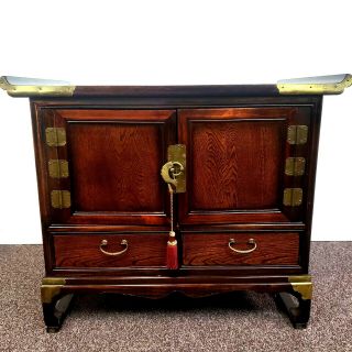 Vintage Chinese Altar Top Cabinet Solid Elm With Chinese Paper Lining