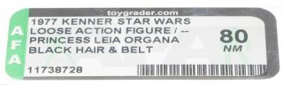 Star Wars 1977 Vintage Kenner Princess Leia Black Hair & Belt (- -) Loose AFA 80 2