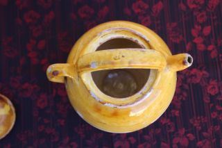 Antique yellow glazed French pottery Water Jug - Pitcher Provence - 19 Th C 6