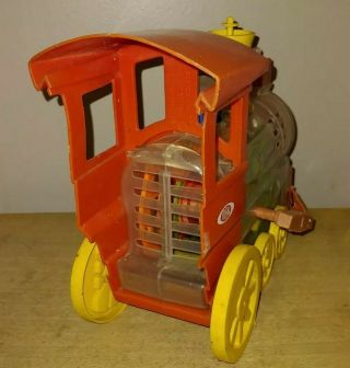 IDEAL Vintage 1974 plastic toy train thinkand learn toot loo wind up whistle 2