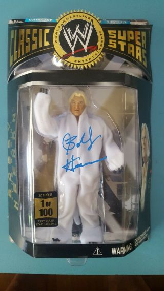 Bobby Heenan Jakks Pacific 1/100 2006 Toy Fair Exclusive Signed Rare Psa/dna