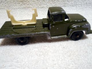 Vtg Metal Diecast Tootsietoy Army Green Toy Truck Searchlight