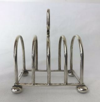 Art Deco Solid Silver Toast Rack,  Birmingham,  1932,  S Blackensse & Sons 4