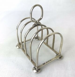 Art Deco Solid Silver Toast Rack,  Birmingham,  1932,  S Blackensse & Sons 5