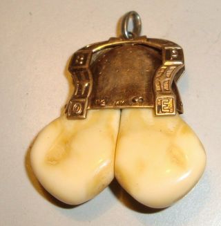 ANTIQUE BPOE DOUBLE Elks Tooth Pendant Enamel 11th Hour Clock 14K GOLD 10,  GRAMS 2