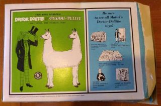 1967 Doctor Dolittle PUSHMI PULLYU Llama & Polynesia Parrot/Orig.  Box 4