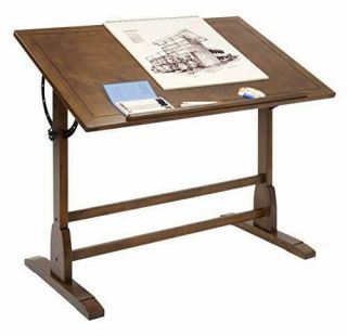 STUDIO DESIGNS 13305 Vintage Drafting Table,  42 in,  Rustic Oak (42 in) (42 in) 2