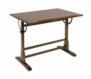 STUDIO DESIGNS 13305 Vintage Drafting Table,  42 in,  Rustic Oak (42 in) (42 in) 4
