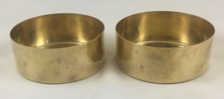 Vintage Brass Snack Bowls Stelton By Arne Jacobsen - Very Rare