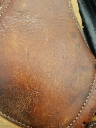 Early Thos F Wilson Co Leather Football Dog Ear Helmet & Goldsmith Shoulder Pads 10